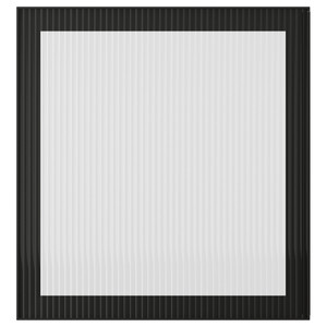FÄLLSVIK Glass door, anthracite/reeded glass, 60x64 cm