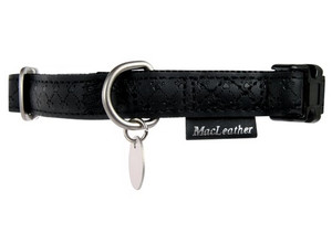 Zolux Dog Collar Mac Leather 25mm, black