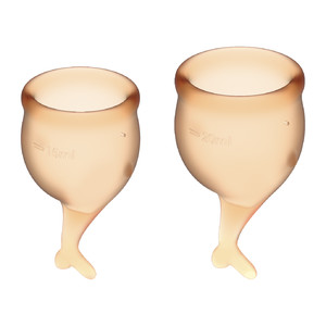 Satisfyer Feel Secure Menstrual Cup Set Orange