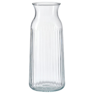 VARDAGEN Carafe, clear glass/patterned, 1.0 l