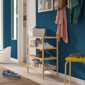 VASSKÄR Hallway furniture, set of 2, bamboo