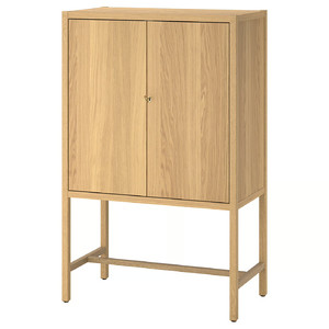 STOCKHOLM 2025 Cabinet with 2 doors, oak veneer, 80x40x126 cm