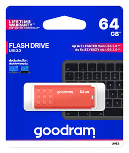 Goodram Flash Drive UME3 64GB USB 3.0, orange