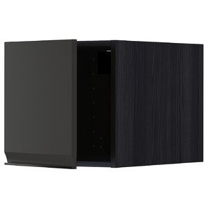 METOD Top cabinet, black/Upplöv matt anthracite, 40x40 cm