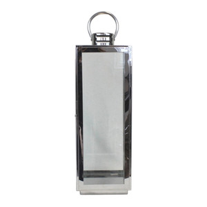 Metal Lantern Silver 61 cm