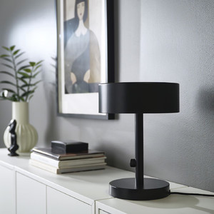 NYMÅNE Table lamp, anthracite, 33 cm