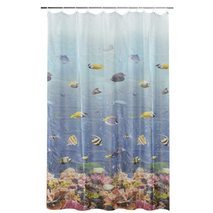 GoodHome Shower Curtain Tholen 180 x 200 cm, sea world