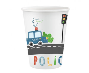 Party Paper Cups Police 6pcs
