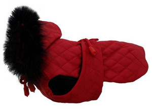 Grande Finale Quilted Dog Coat Jacket Size 0, red