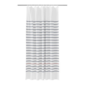 Shower Curtain GoodHome Islay 180 x 200 cm, blue stripes
