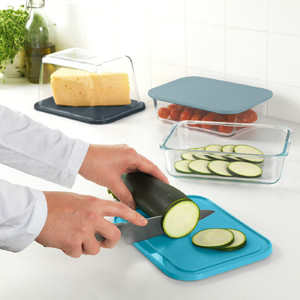 IKEA 365+ Chopping board, black-blue grey-blue/light blue, 22x16 cm