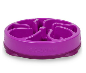 Outward Hound Fun Feeder Dog Slo Bowl Mini, purple