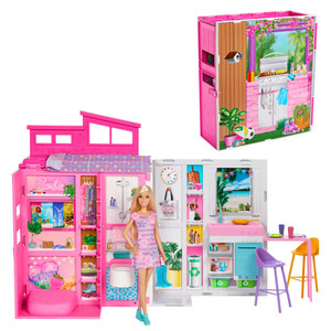 Barbie Getaway House, Doll House Playset HRJ77 3+