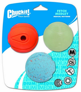 Chuckit! Fetch Medley Medium Dog Balls 3-pack