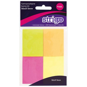 Self-Stick Notes 4 Colours 50x37.5mm