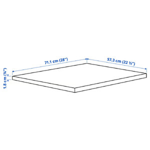 KOMPLEMENT Shelf, dark grey, 75x58 cm