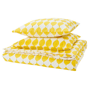 NORSKNOPPA Duvet cover and 2 pillowcases, 200x200/50x60 cm