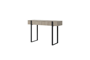 Modern Console Table Dresser Dressing Table Verica, biscuit oak/black legs