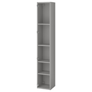 ENHET High cb w 4 shelves, grey, 30x30x180 cm