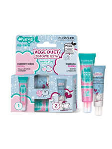 FLOS-LEK Lip Care Set Vege Winter Lips - Sugar Scrub & Vaseline 99% Natural Vegan