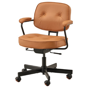ALEFJÄLL Swivel chair, Grann golden-brown