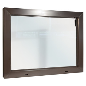 Utility Window ACO PVC 80 x 60 cm, brown