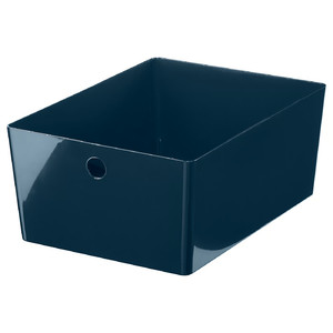 KUGGIS Box, black-blue, 26x35x15 cm