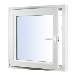 Tilt-and-Turn Triple-Pane PVC Window 865 x 835 mm, left, white