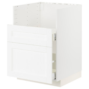 METOD / MAXIMERA Bc f BREDSJÖN sink/2 fronts/2 drws, white Enköping/white wood effect, 60x60 cm