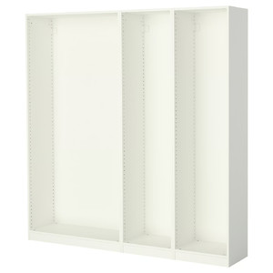 PAX 3 wardrobe frames, white, 200x35x201 cm