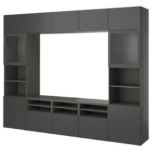 BESTÅ TV storage combination/glass doors, 300x42x231 cm