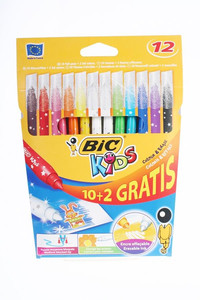 BIC Kids Magic Felt Pens 10 Colours - 12pcs