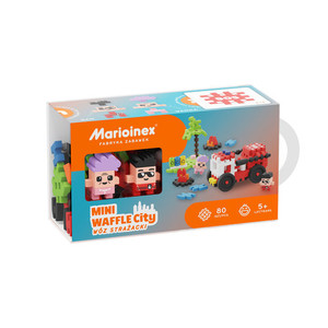 Marioinex Mini Waffle Blocks Set City Fire Engine 80pcs 3+