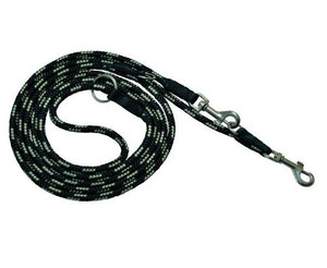 CHABA Adjustable Dog Leash 10mm x 130/220cm, black-white