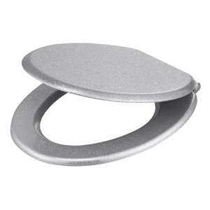 GoodHome Soft-close Toilet Seat Pilica, MDF, glossy silver