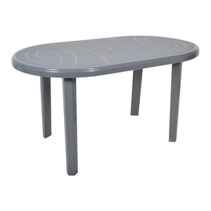 Garden Oval Table 135x80cm, grey