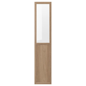OXBERG Panel/glass door, oak effect, 40x192 cm