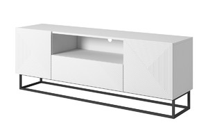 TV Cabinet Asha 167 cm, metal legs, matt white