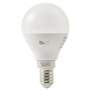 Diall LED Bulb P45 E14 3.2W 250lm, frosted, warm white