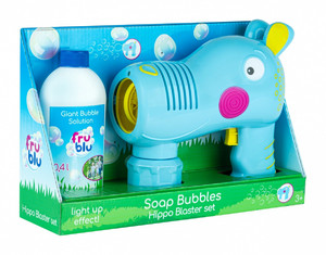Fru Blu Soap Bubbles Hippo Blaster Set + Liquid 0.4l 3+