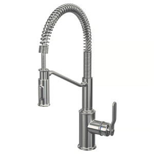 TAKSJÖN Kitchen mixer tap pull down w spray, stainless steel colour
