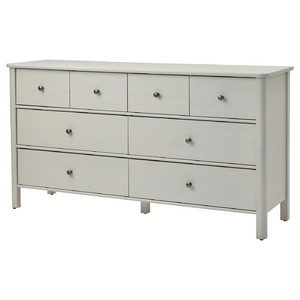 STOREMOLLA Chest of 8 drawers, light grey-beige stained, 171x50x91 cm