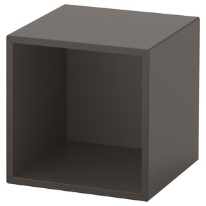 EKET Wall-mounted shelving unit, dark grey, 35x35x35 cm