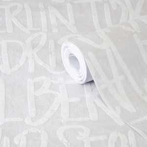 GoodHome Vinyl Wallpaper on Fleece Tamarix, light grey