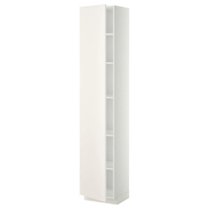 METOD High cabinet with shelves, white/Veddinge white, 40x37x200 cm