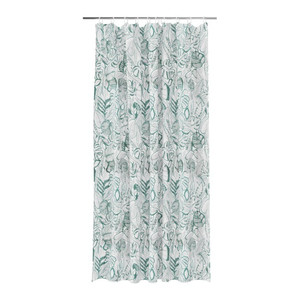 Shower Curtain GoodHome Nassua 180 x 200 cm, green leaves