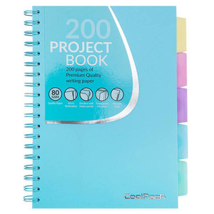 Spiral Notebook Project Book A4 100 Squared PP, blue