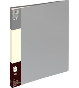 40 Pocket Display Book Folder PP A4, grey
