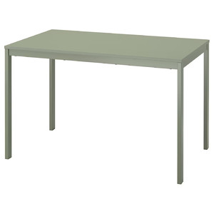 VIHALS Extendable table, green, 120/180x74 cm