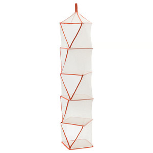 TIGERFINK Storage with 5 compartments, beige/orange